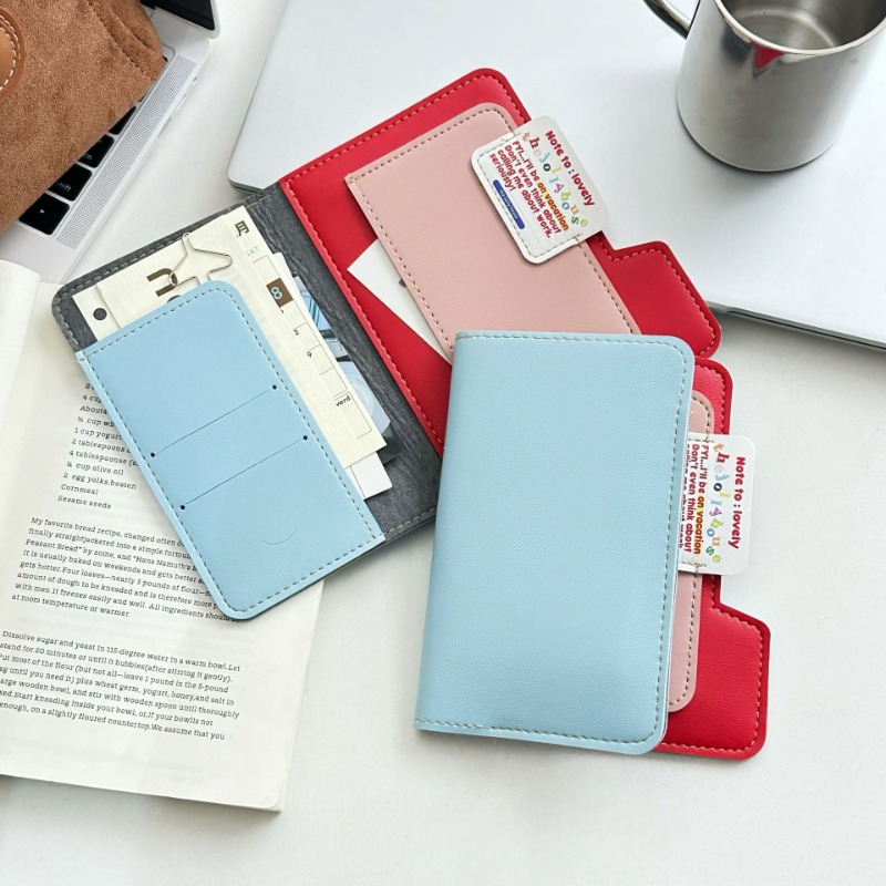 Travel Organizer Men - Ins Color Block Passport Holder Multi-Function