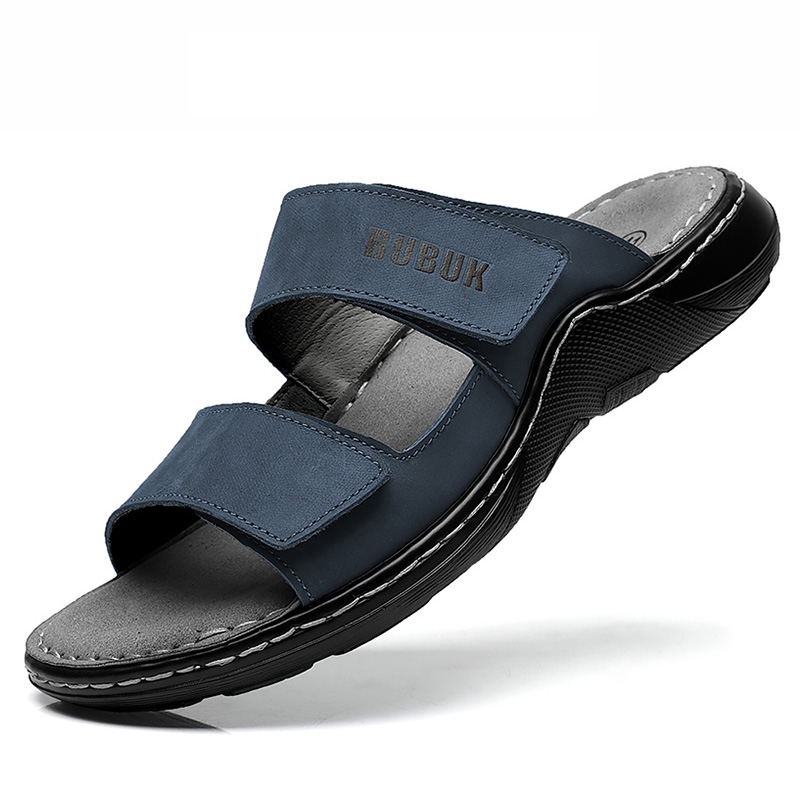 Men'S Accessories Leather - First-Layer Cowhide Men's Sports Sandals, Open-Toe
