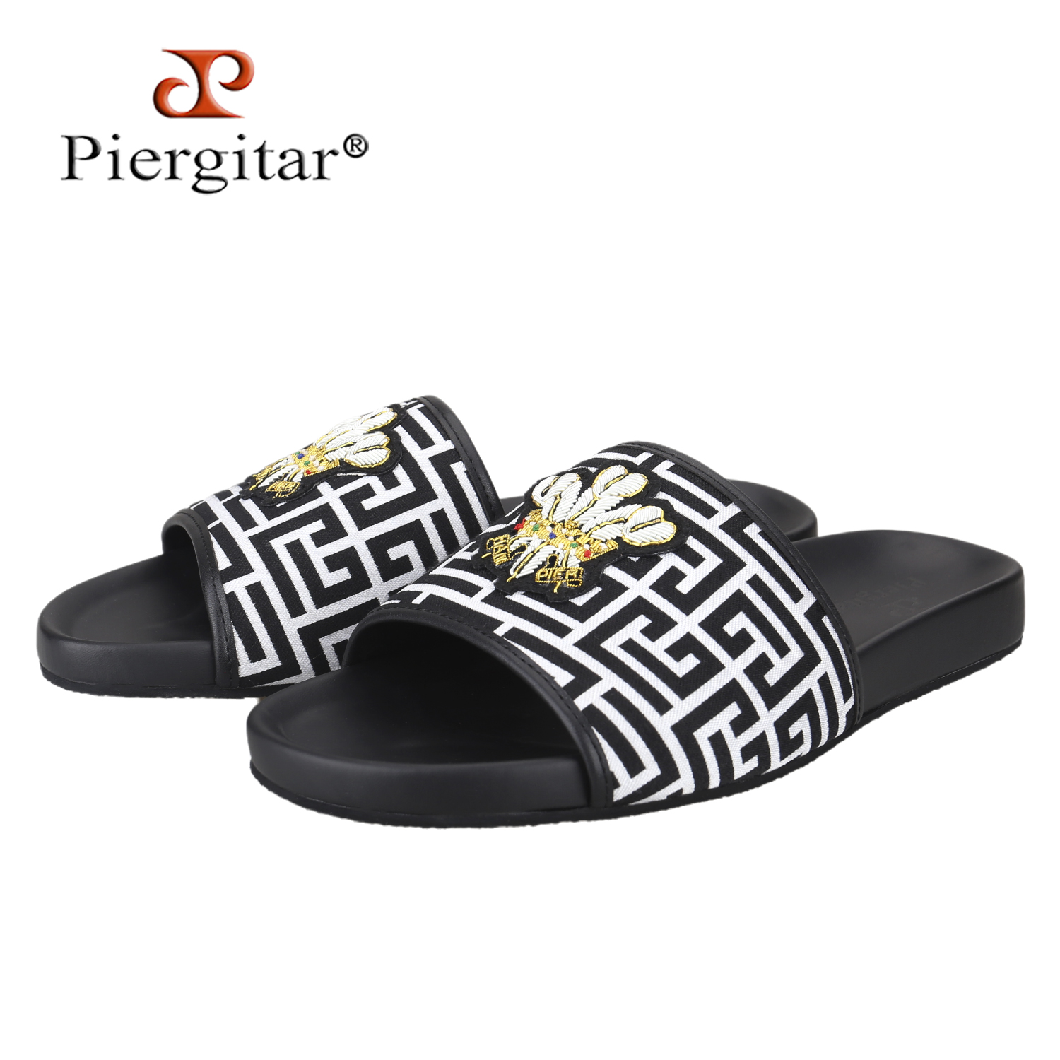 Men'S Accessories Leather - Piergitar Summer Model Black And White