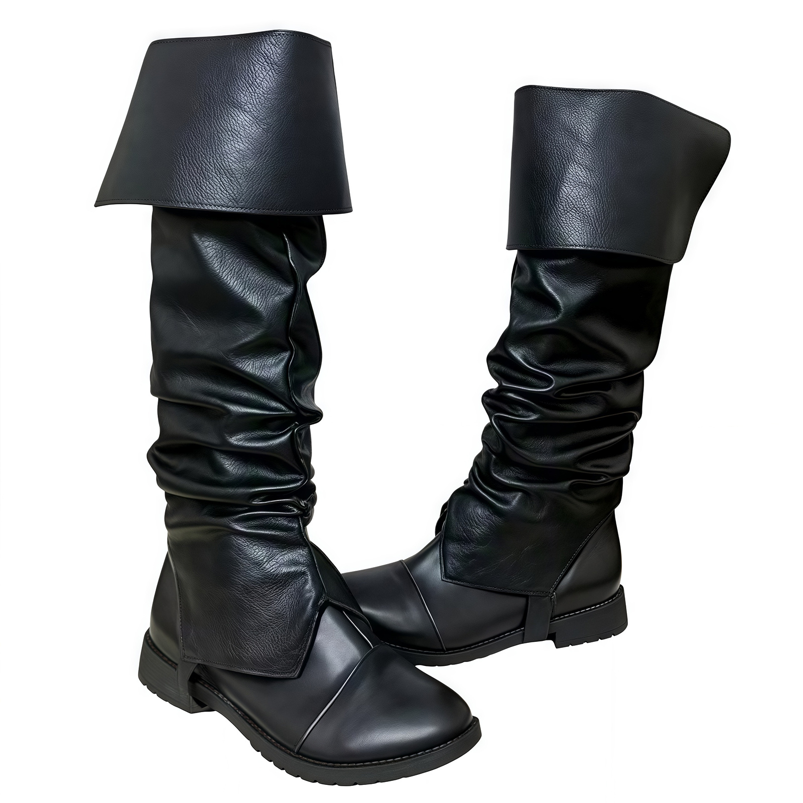 Medieval Men'S Accessories - Medieval Pirate Boot Covers Adult Mens