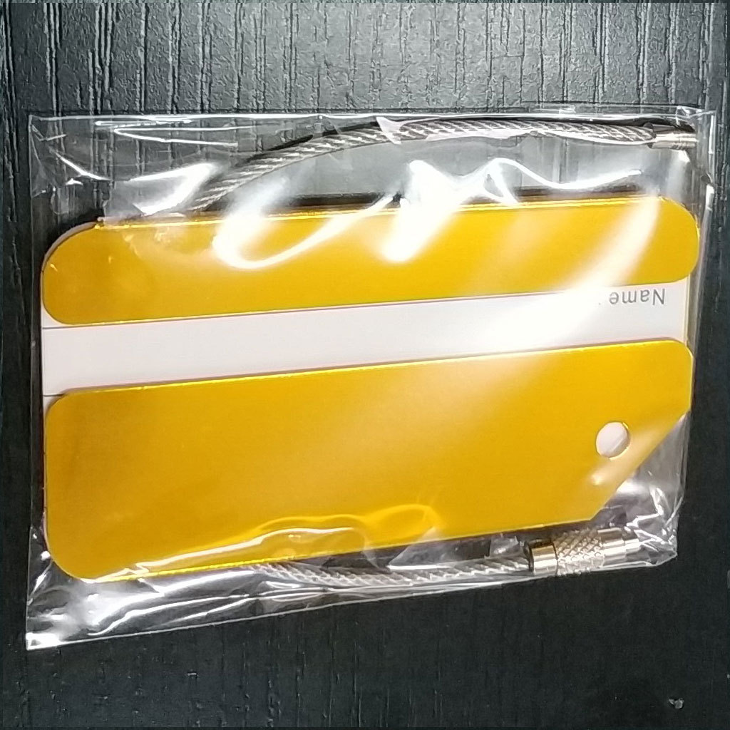 Men Accessories Name - 1Pc Aluminum Metal Luggage Tag, Suitcase