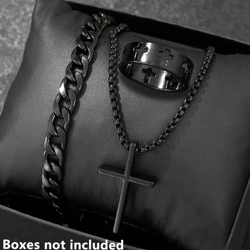 Cross-Style Accessories Set Br - Men Accessories Ring And Bracelet ulasan dan harga