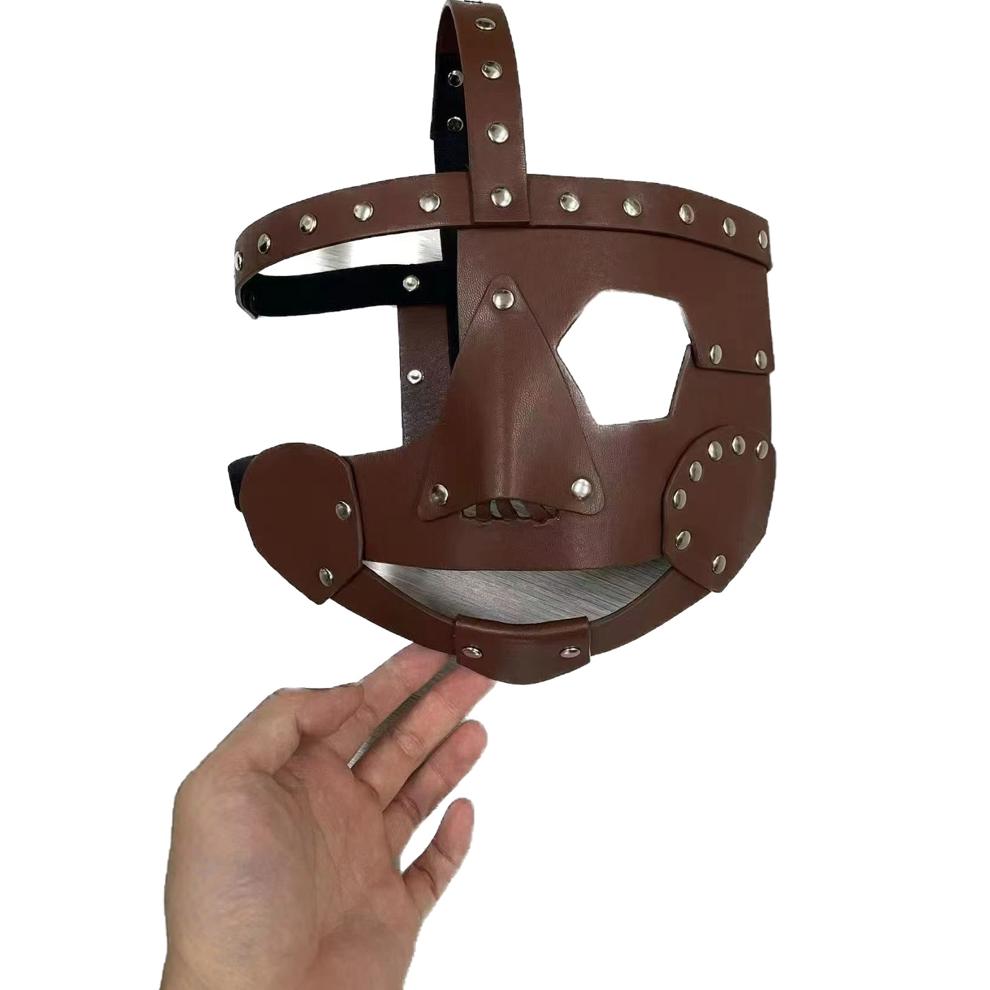 Fashion Leather Mask Adjustabl - Medieval Men'S Accessories ulasan dan harga