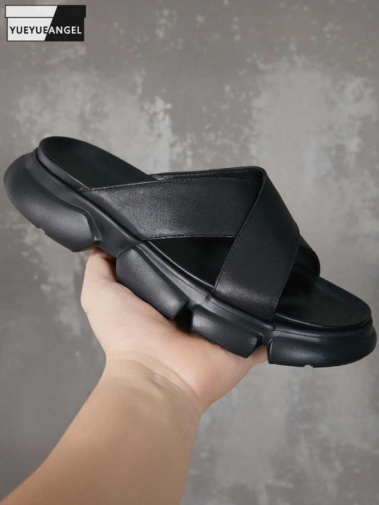 Trendy Male Cowhide Platform H - Men'S Accessories Leather ulasan dan harga