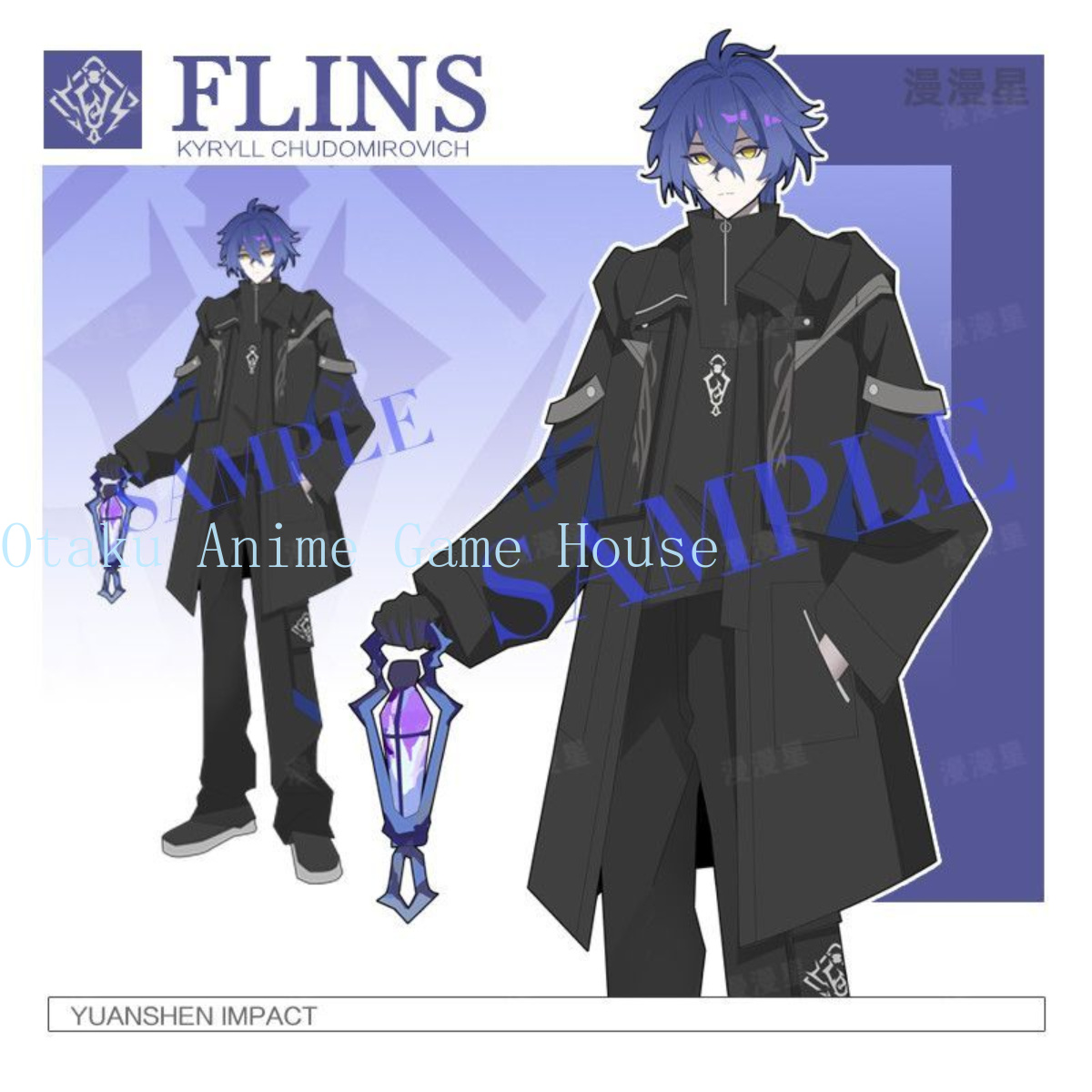Genshin Impact Flins Comic Con - Men Accessories Set ulasan dan harga