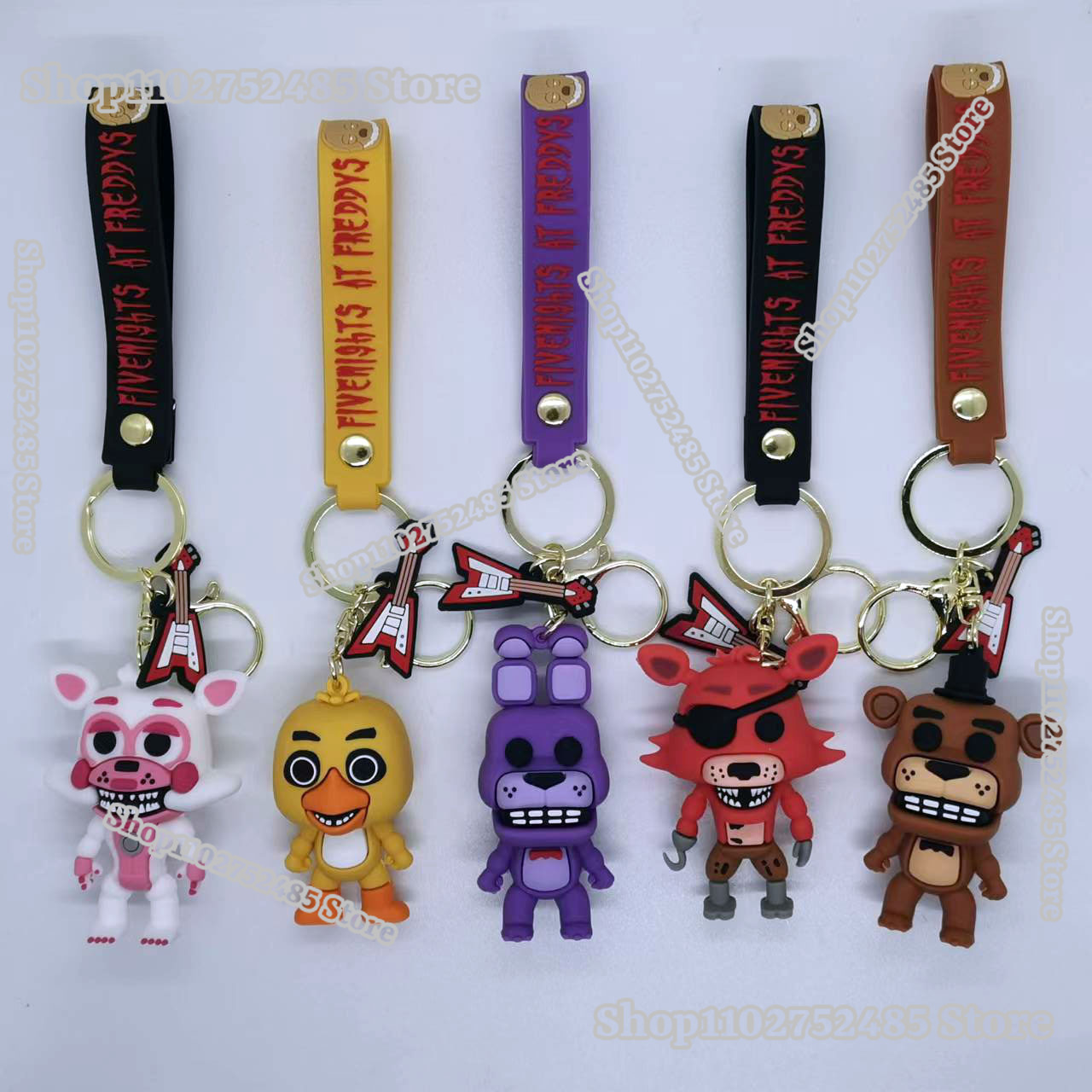 5pcs Cartoon Anime FNAF Figure - Men Accessories Ring ulasan dan harga