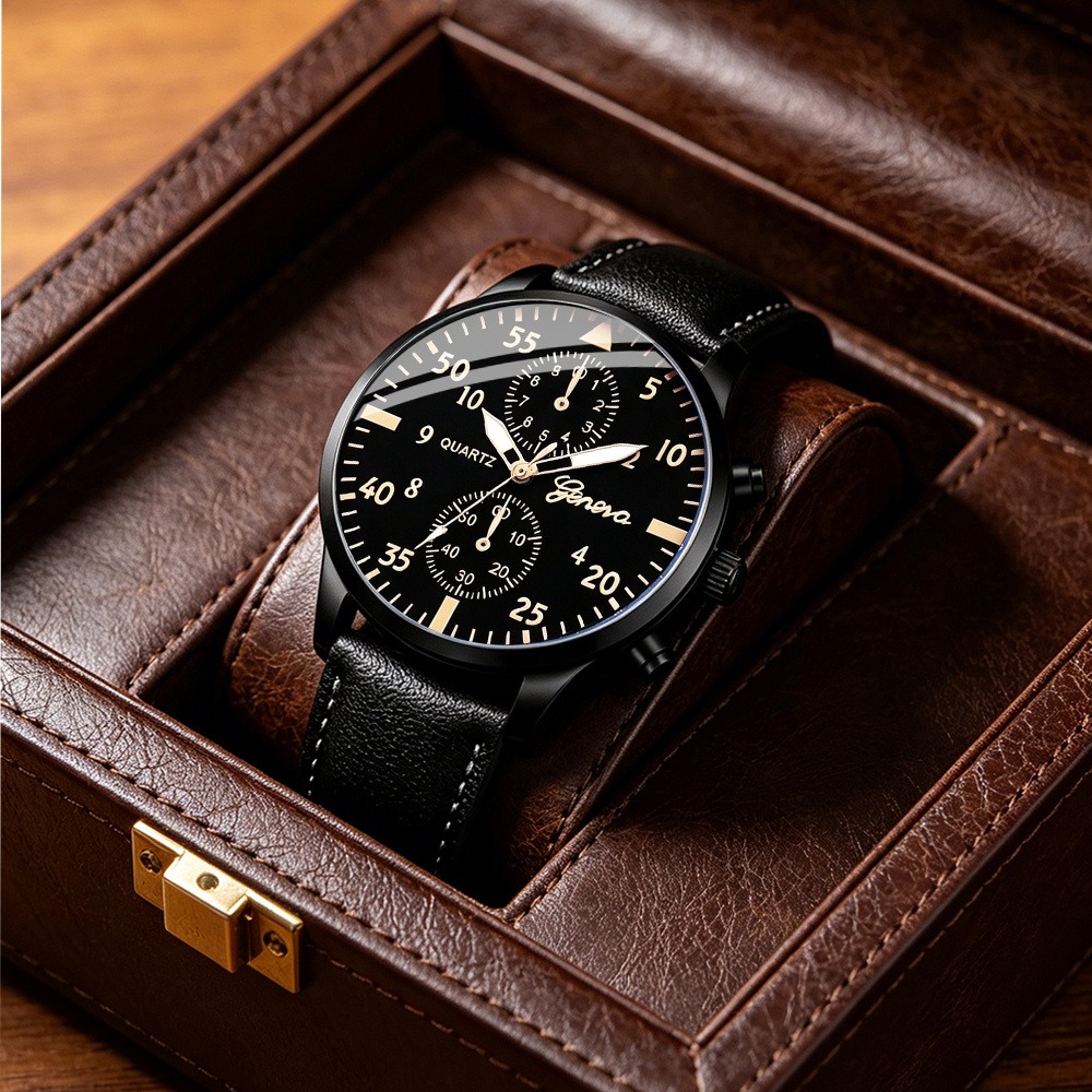 Elegant 4pcs Men's Business Qu - Men Accessories Ring And Bracelet ulasan dan harga