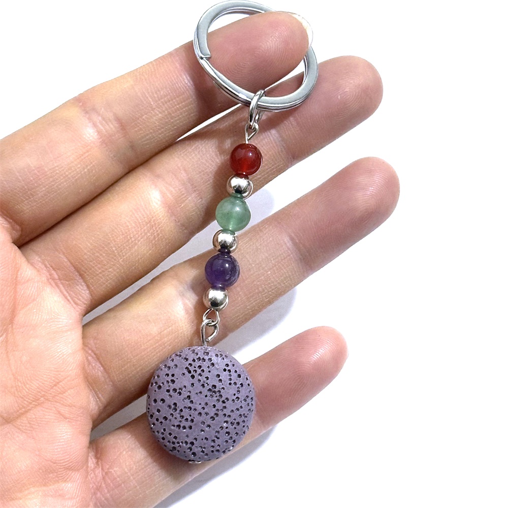10pcs Chakra Beads Round Lava  - Men'S Accessories Essentials ulasan dan harga