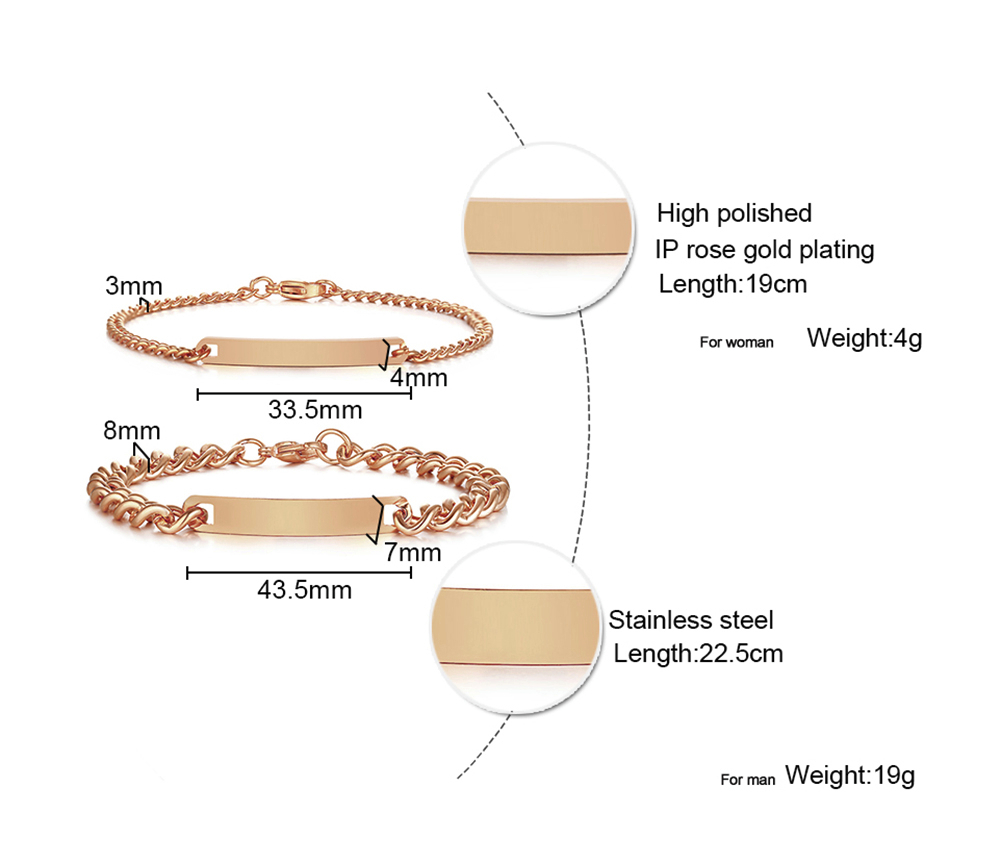 Plate Id Tag Bar Bracelet Cuba - Men Accessories Name ulasan dan harga