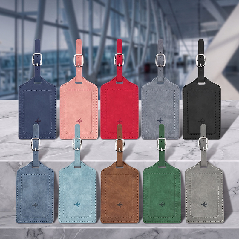 1PC PU Leather Luggage Tag Wom - Men Accessories Name ulasan dan harga
