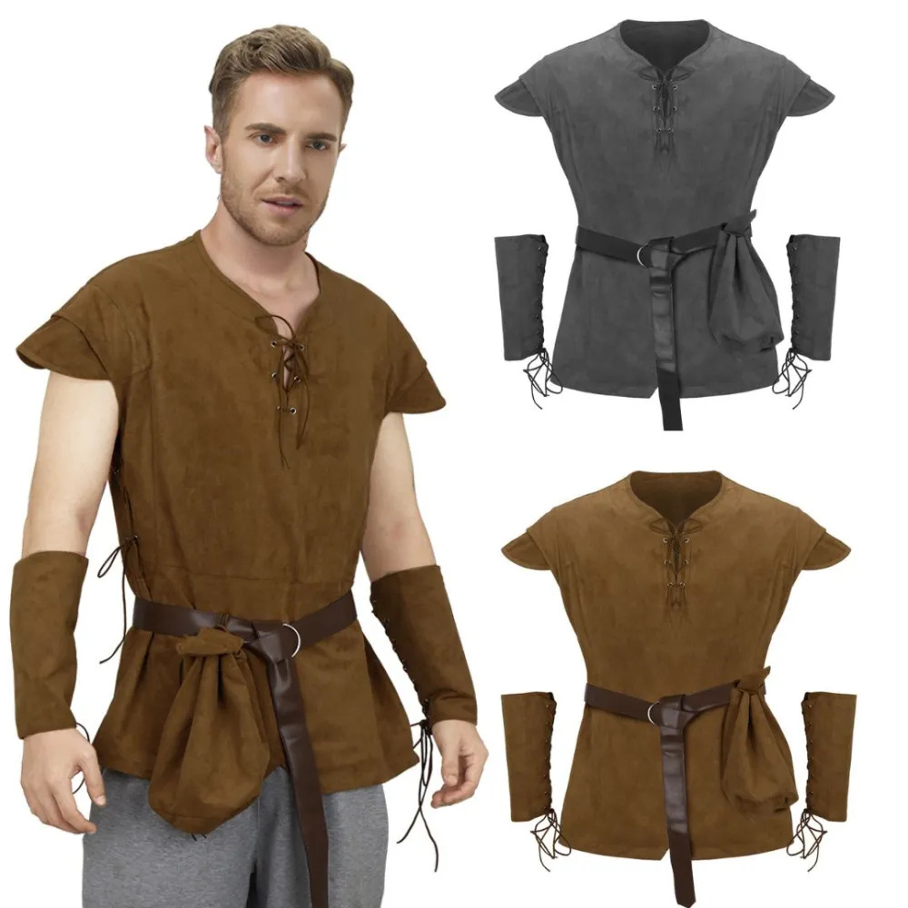 Men's Medieval Lace Up Tunic S - Medieval Men'S Accessories ulasan dan harga