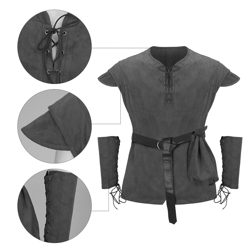 Men's Medieval Lace Up Tunic S - Medieval Men'S Accessories ulasan dan harga