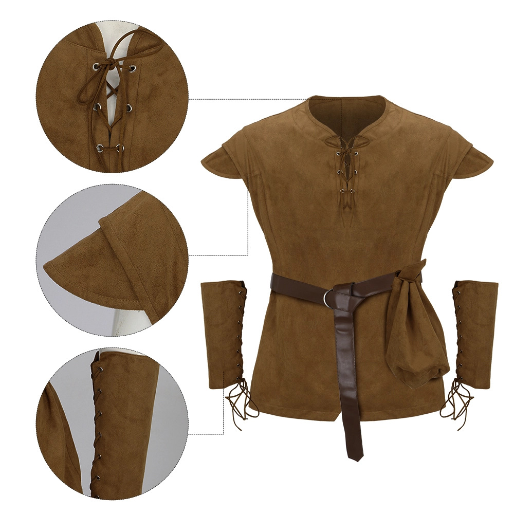 Men's Medieval Lace Up Tunic S - Medieval Men'S Accessories ulasan dan harga