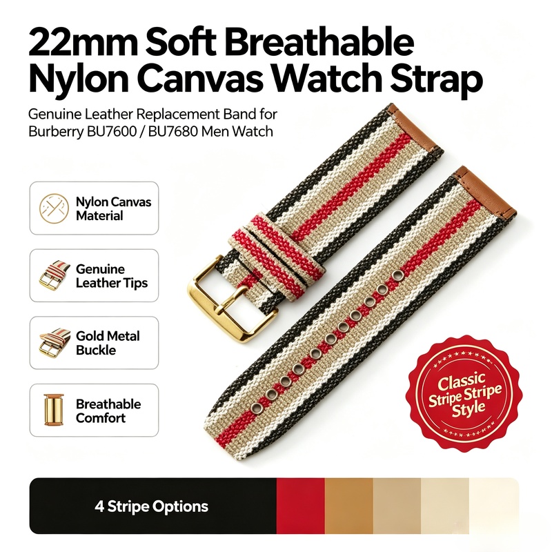 22mm Soft Breathable Nylon Can - Men'S Accessories Burberry ulasan dan harga