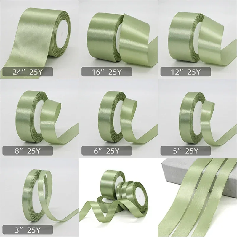 25yards Sage Green Ribbon Army - Men Accessories Bouquet ulasan dan harga