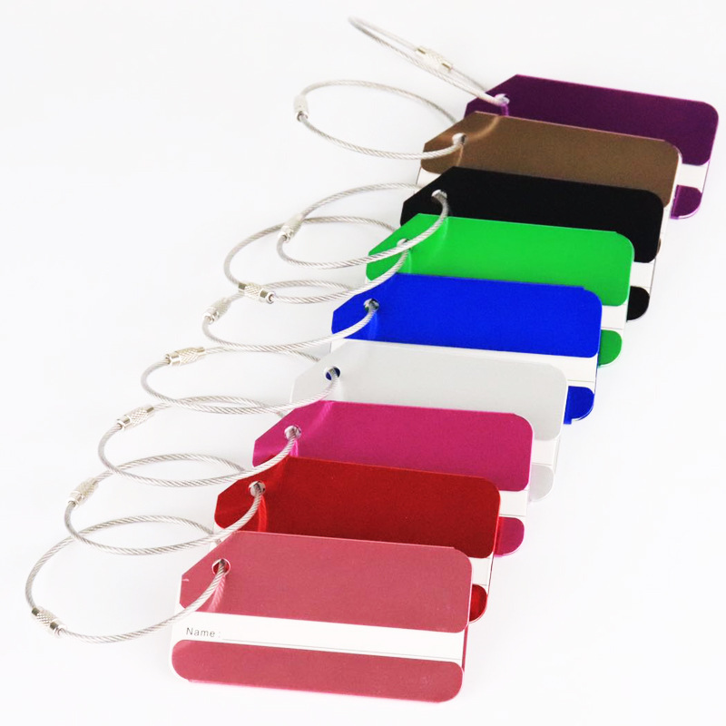 1Pc Aluminum Metal Luggage Tag - Men Accessories Name ulasan dan harga