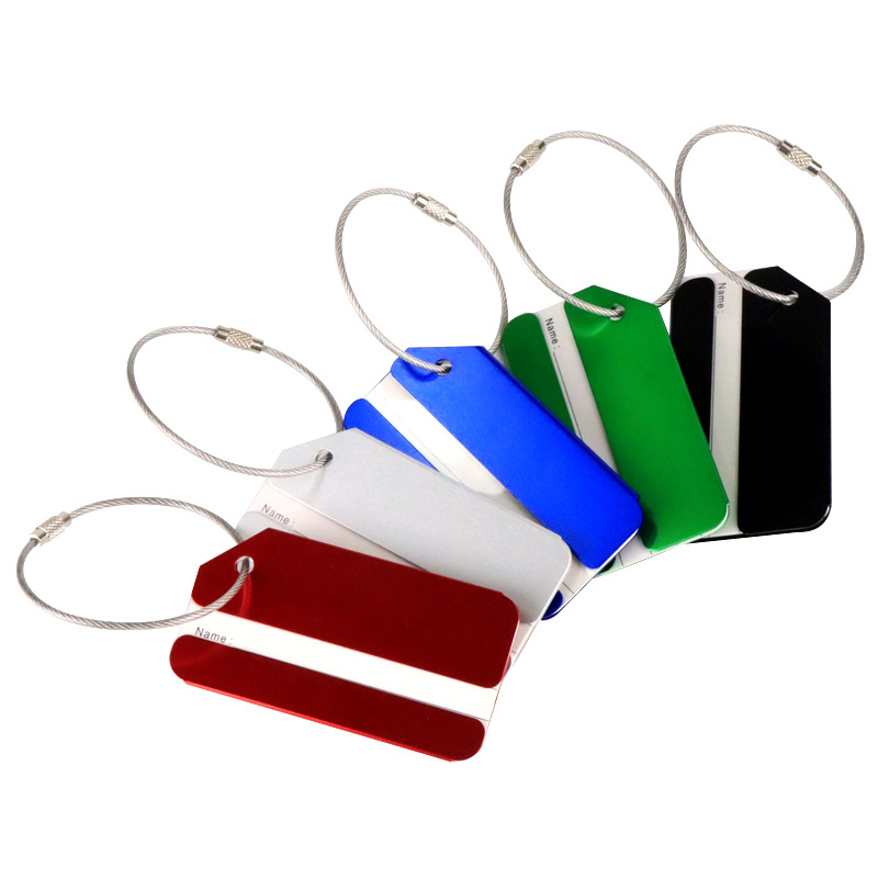 1Pc Aluminum Metal Luggage Tag - Men Accessories Name ulasan dan harga