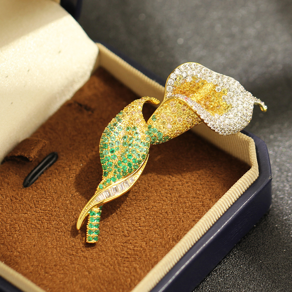 High-end Micro-inlaid Zircon E - Men Accessories Bouquet ulasan dan harga
